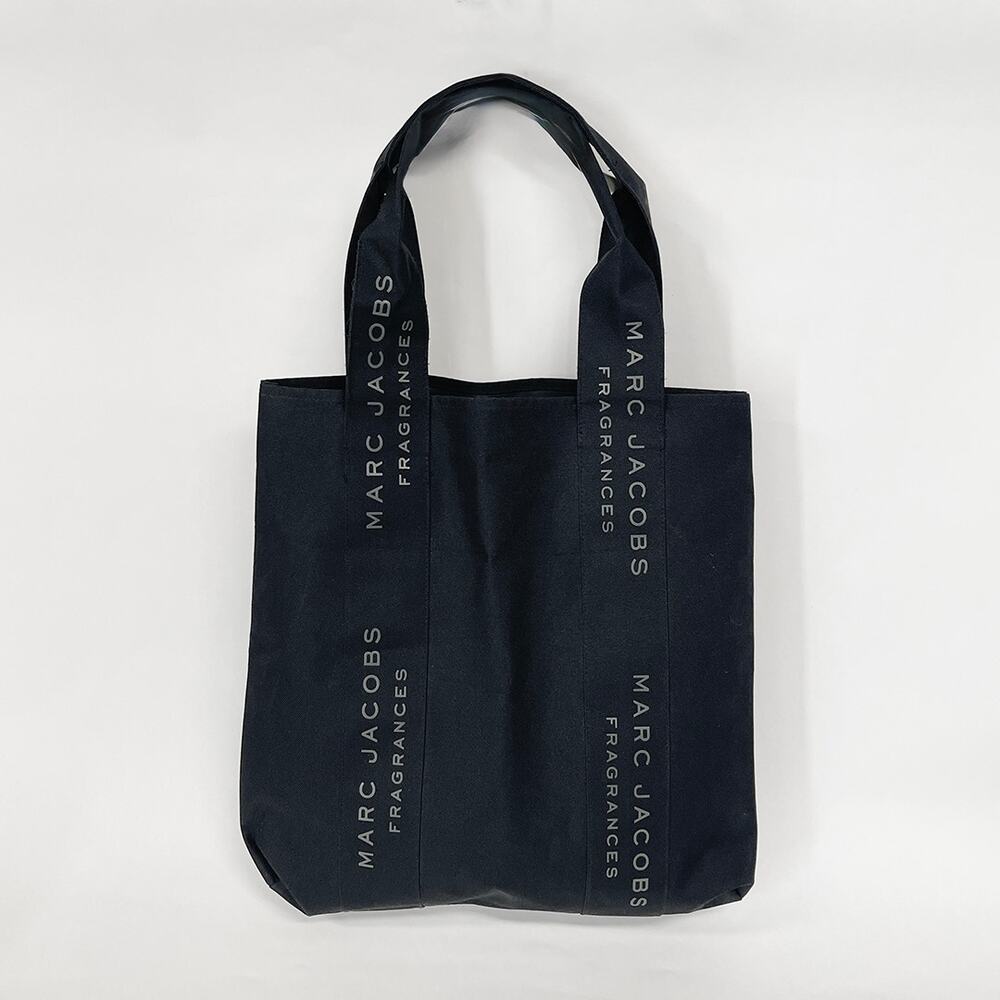 Marc Jacobs Large Tote Bag 18” x 15” GWP Black Canvas Lined Open Top Heavy Duty
